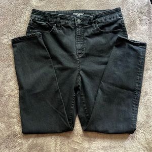 Chico’s black denim skinny ankle jeggings. U.S. Size 10. EUC